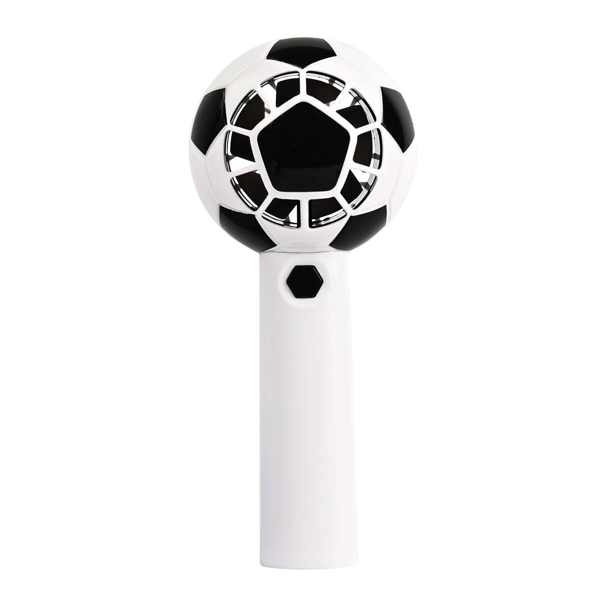 Ventilador Portátil em Formato de Bola de Futebol, 5 Velocidades Ajustáveis, Carregamento Usb de Alta Velocidade. MDUG (preto)