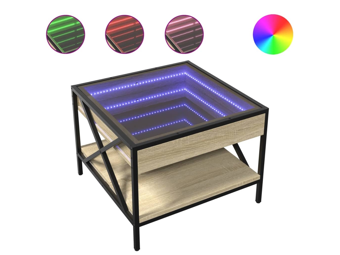 Coffee Table, Coffee Tables Vidaxl Marrom Madeira Processada (50 X 50 X 38 Cm)