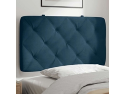 Vidaxl Almofadão De Cabeceira 80 Cm Veludo Azul