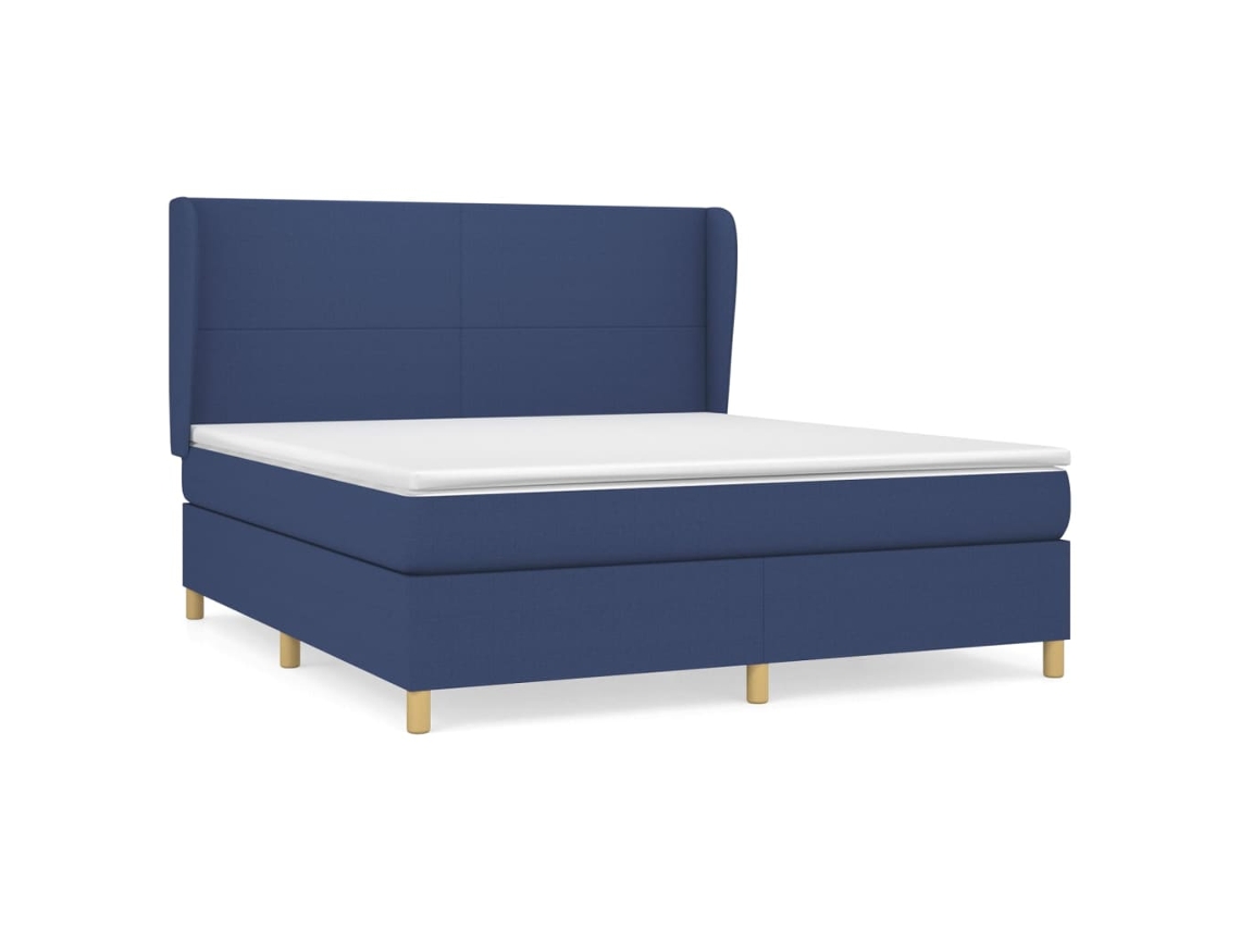Box Spring Bed, Box Spring Beds Vidaxl Azul Tecido (160 X 200 Cm)