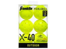 Raquetes De Pickleball Franklin Outdoor X 40 Vellum Amarelo Óptico Pacote Com 6