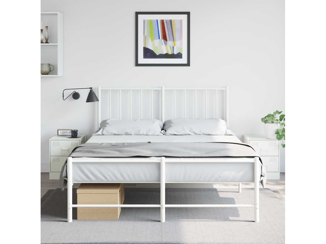 Vidaxl Mesas De Cabeceira 2 Pcs 34,5x39x44 Cm Aço Branco