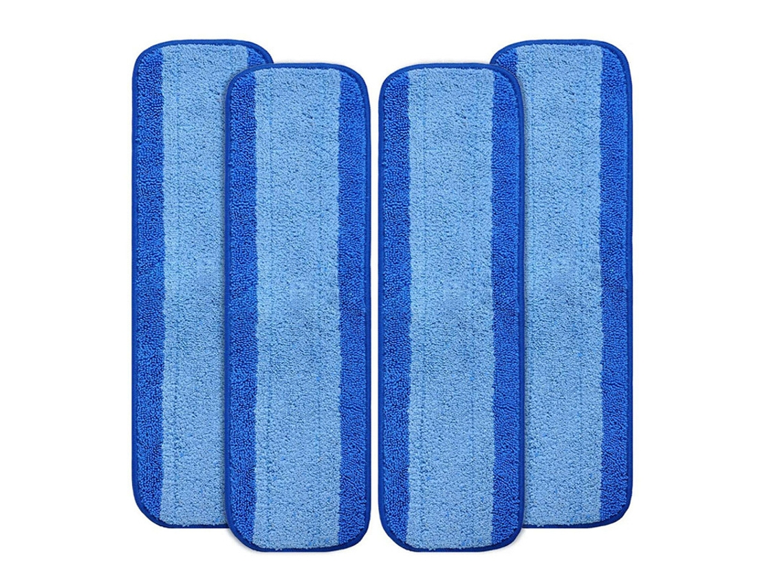 Conjunto de 4 Panos Limpeza Microfibra Compatíveis com o Esfregão Bona Mop, Micro BRILVIBERA