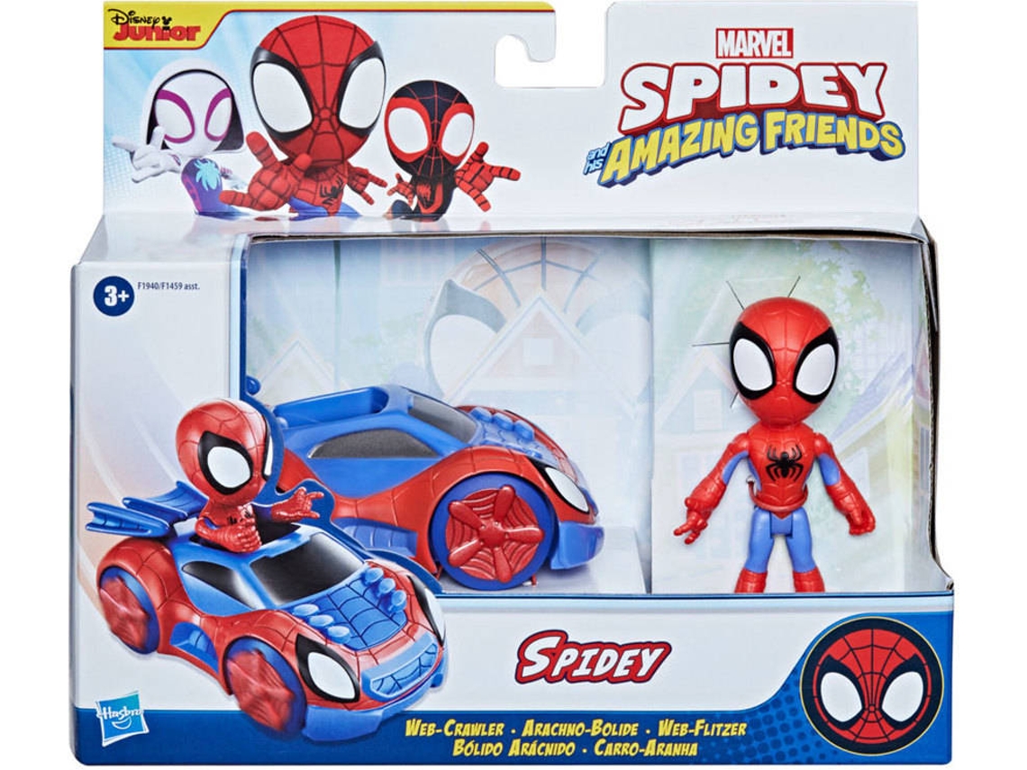 Figura de Ação MARVEL Spidey Veículo e Figura Spidey (8,1 x 23,8 x 20,3 cm)