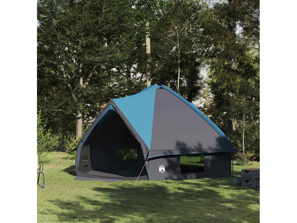 Vidaxl Tenda Teepee Para 10 Pessoas 10 Pessoa Azul E Cinza