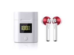 Fones De Ouvido Sem Fio Bluetooth, Bluetooth 5.0, 120 Horas Em Standby, Vermelho