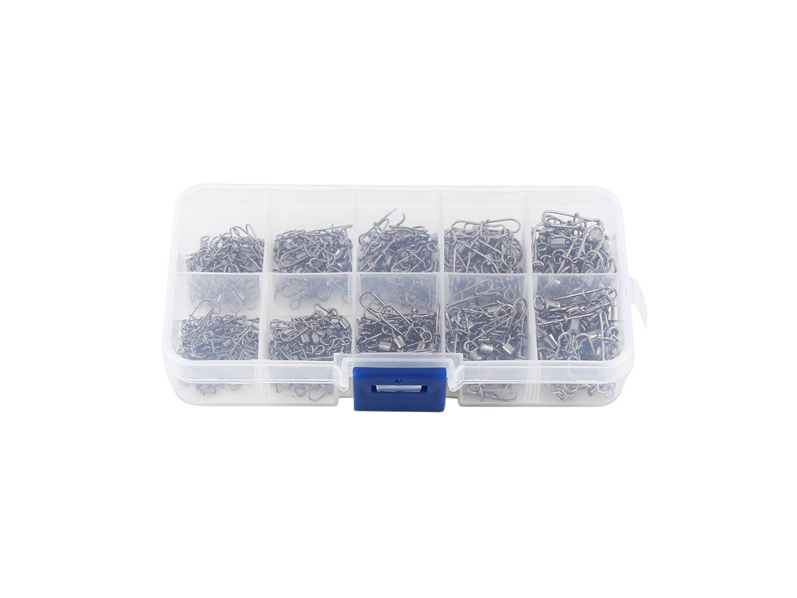 Kit 210 Rotativas Pesca com Caixa Acessórios