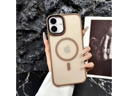 Capa Para Iphone 17 Pro Na Cor Ouro Deserto Com Design Magnético, Toque Suave, Lente Fosca E Proteção Contra Quedas.