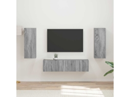 Vidaxl Conjunto De Móvel De Tv 2 Unid. Cinza Sonoma
