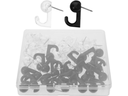 Conjunto Besportble de 50 Tachinhas Decorativas com Gancho para Quadros de Avisos, Tachinhas de Plástico Transparente E