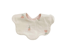 Babadores de algodão macio e absorvente com botões ajustáveis, babadores bandana estilosos e práticos, babadores reversíveis de dois lados para bebês.
