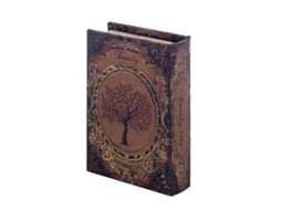 Livro de Caso e Mdf Étnica Pintado de Tecido 14X3X10Cm