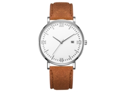 Reloj De Cuarzo Con Correa De Cuero Estilo Simple Moderno 24