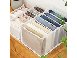 Fasst organizador de Roupas Laváveis 2 Unidades, 7 Compartimentos para Calças Jeans, Leggings, Caixas de Armazenamento 36x17x12cm/36x25x20cm CUIDADOS