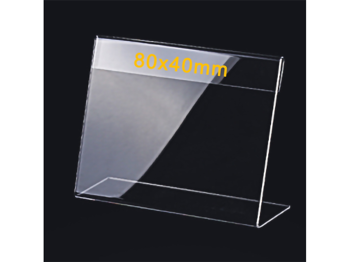 Porta Tarjetas De Negocio Acrílico Premium L Resistente Ao Arranhão Para Escritório Hotel Reuniões 80x40mm
