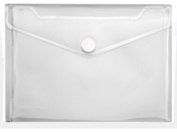 4560100 Capa Para Documentos Crystal, 1 Unidade, Din A5, Bolsa Para Documentos Com Fecho De Velcro Gokoco