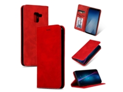 Capa De Couro Com Aba Horizontal Magnética Estilo Retrô Para Samsung Galaxy A8 Plus 2018 (marrom)