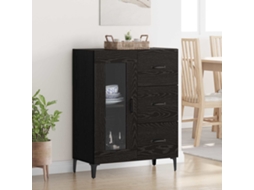 Vidaxl Buffet Com Gaveta Carvalho Preto 69,5 X 34 X 90 Cm