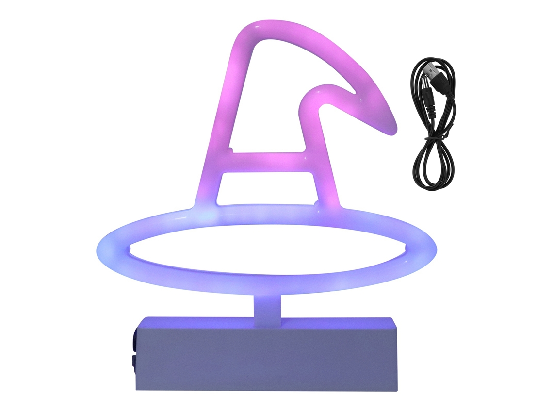 2026 lâmpada Decorativa de Bruxa com Luz Led Neon Usb/bateria Rgb para Halloween e Decoração de Natal