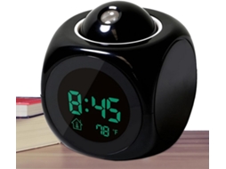 Despertador Com Projeção – Relógio Em Cubo De Abs 10cm