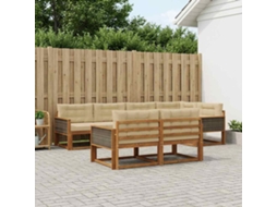 Vidaxl Conjunto De Sofás Para Exterior 8 Unid. Natural E Bege