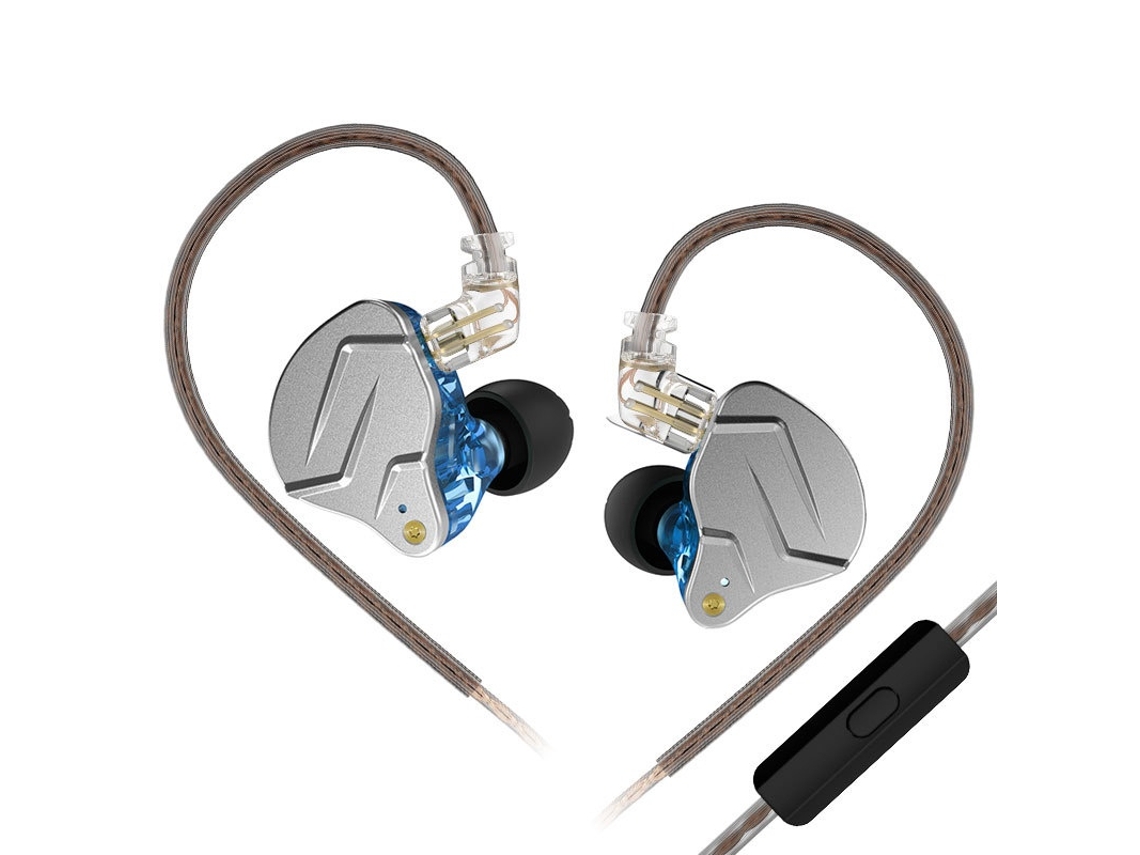 Fones de Ouvido para Jogos Monitores Intra-Auriculares Hifi com Cancelamento de Ruído Estéreo Iem Azul BISBISOUS