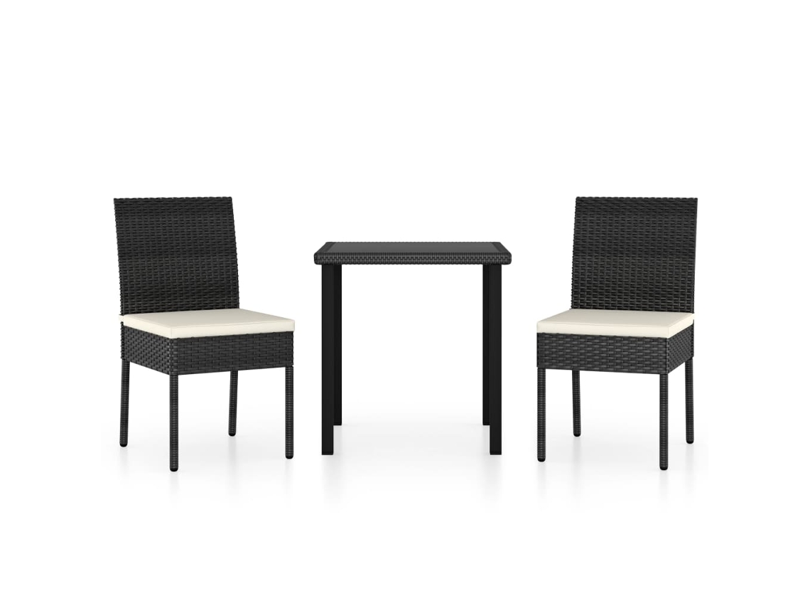 Dining Set, Dining Sets Vidaxl Preto Rattan / Vime (n/a)