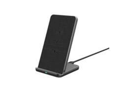 Carregador de Indução RAPOO Qi 15W Tipo Base de Alumínio Cinza