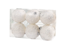 Enfeites de Bola de Natal Decorações de Natal Bolas de Árvore para Árvores de Natal Decorações de Festa de Casamento Branco