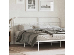 Vidaxl Cabeceira De Substituição 200 Cm Metal Branco