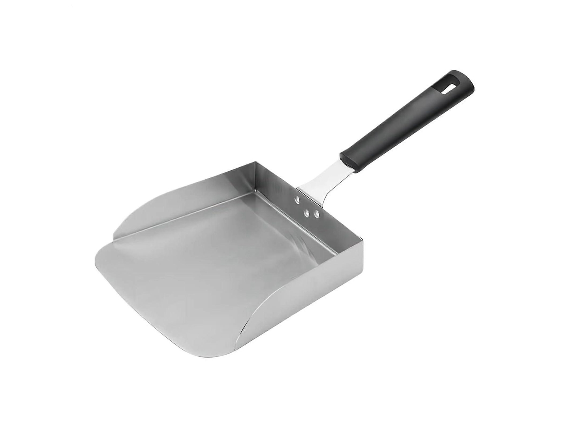 Espátula Para Churrasco Em Aço Inoxidável Com Fendas Largas E Cabo Resistente Ao Calor Para Cozinhar Ao Ar Livre.