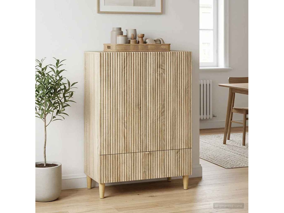 Vidaxl Buffet Carvalho Sonoma 66 X 34,5 X 95 Cm Derivados De Madeira