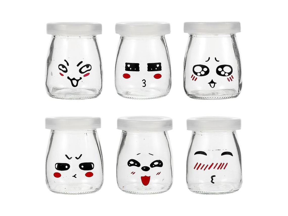 6Pcs Garrafas de Vidro de 100Ml ALLINLESS