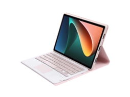 Capa Para Tablet Xiaomi Pad 5 / 5 Pro A0n5-a Ultrafina, Removível, Em Tpu Com Textura De Pele De Cordeiro, Teclado Bluetooth, Suporte E Touchpad (pret