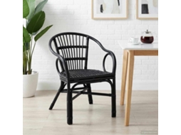 Vidaxl Cadeira Empilhável Preto 58 X 60 X 81 Cm Vime