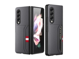 Capa Dobrável De Microfibra Macia Com Textura De Lichia Para Samsung Galaxy Z Fold4
