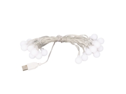Luzes de Corda de Bola 3m com Porta USB Mali