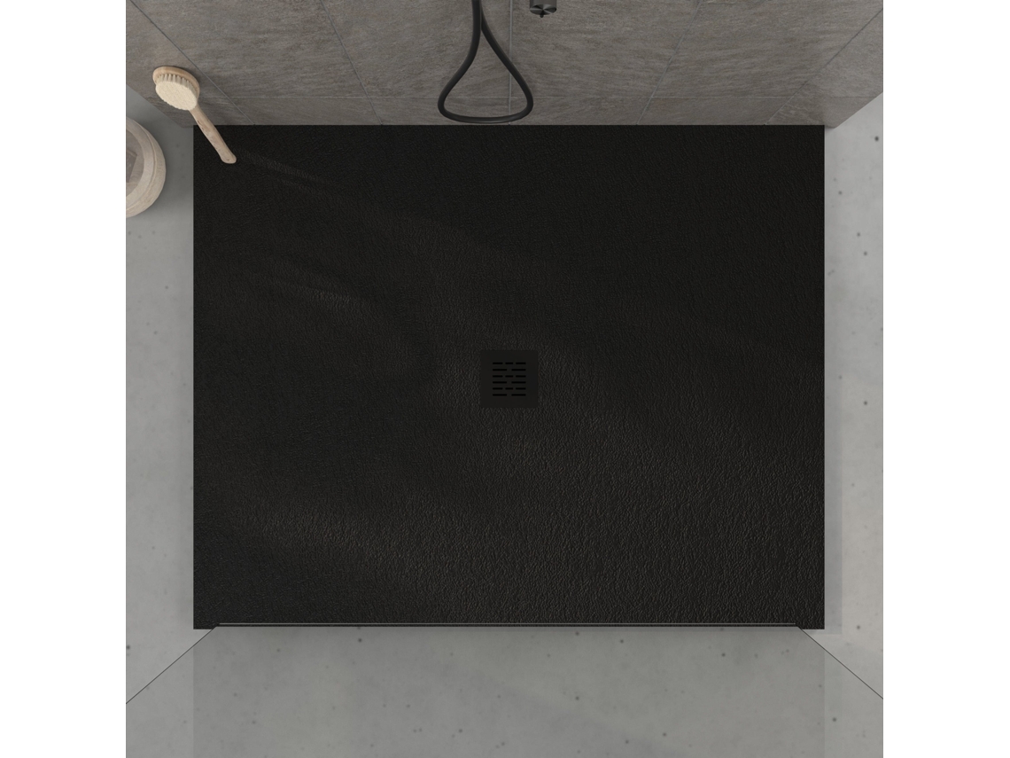 Base de Duche em Ardósia Centro Preta 150x120 cm RC