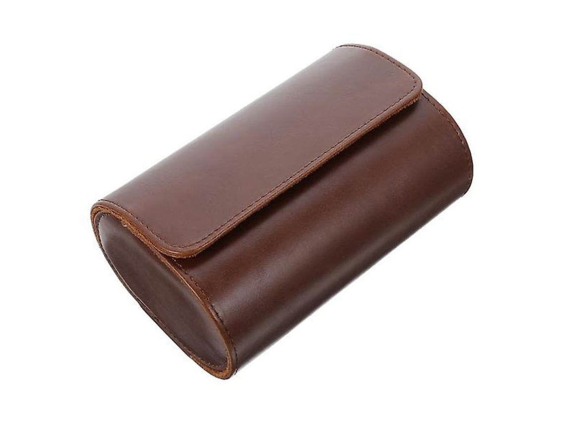 Yuru estojo de Viagem para Relógios com 2 Compartimentos Portátil Organizador de Relógios em Pu Resistente e Anti vibração Grc