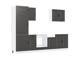 Kitchen Cabinet Set, Kitchen Cabinet Sets Vidaxl Preto Madeira Processada (n/a)