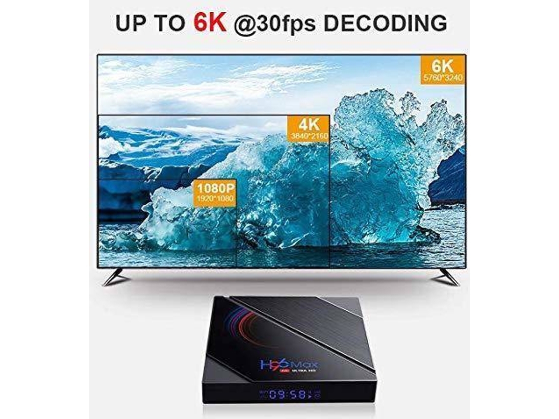 Box Smart TV YDCY H96MAX 714W4 (Android 4K Ultra HD 4 GB RAM Wi