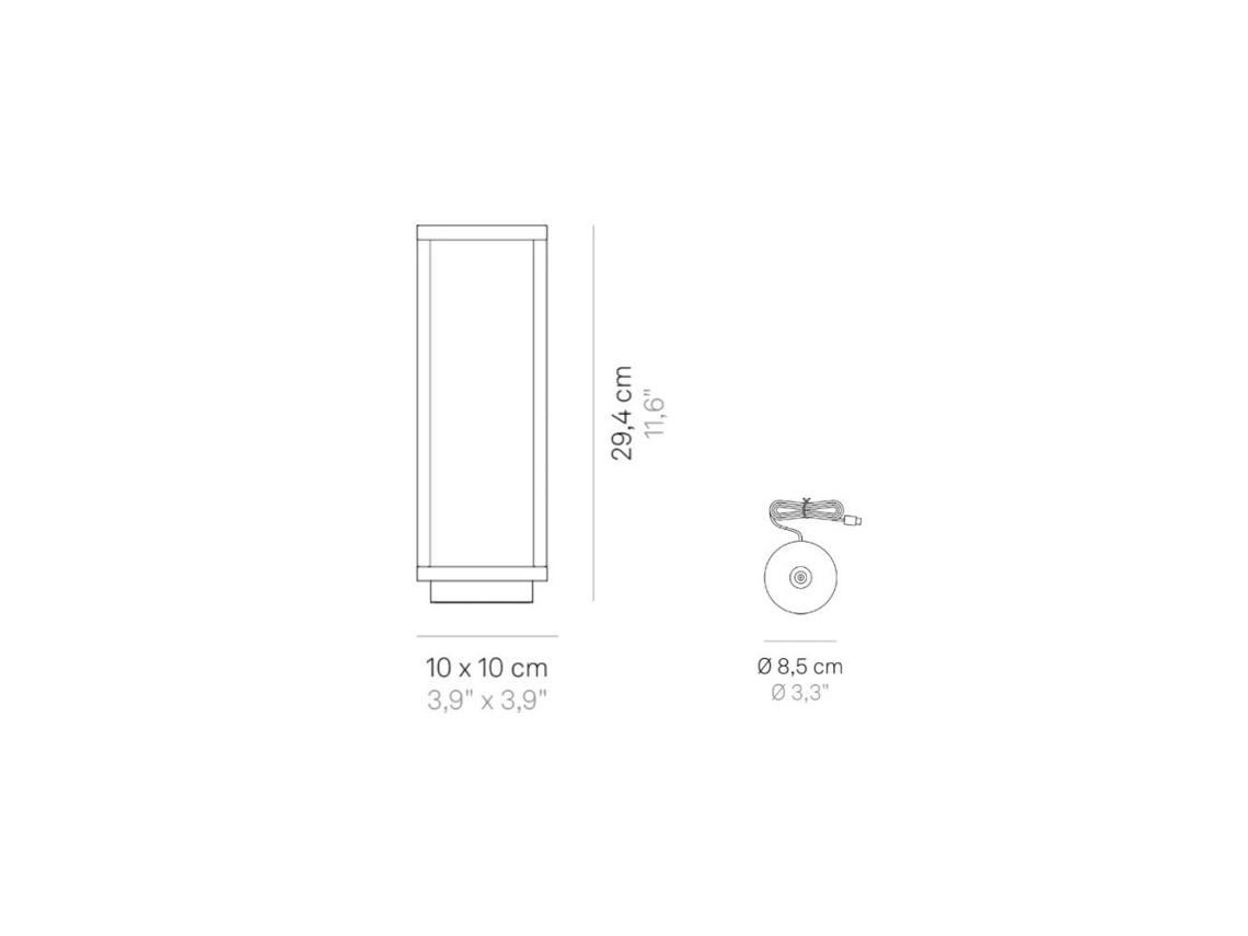 Lanterna De Mesa Led Cinza Escuro De 2,2 W Operada Por Bateria, Ip54, Cor Açafrão, 3000 K, 12 Horas De Potência Máxima, Alumínio Zafferano