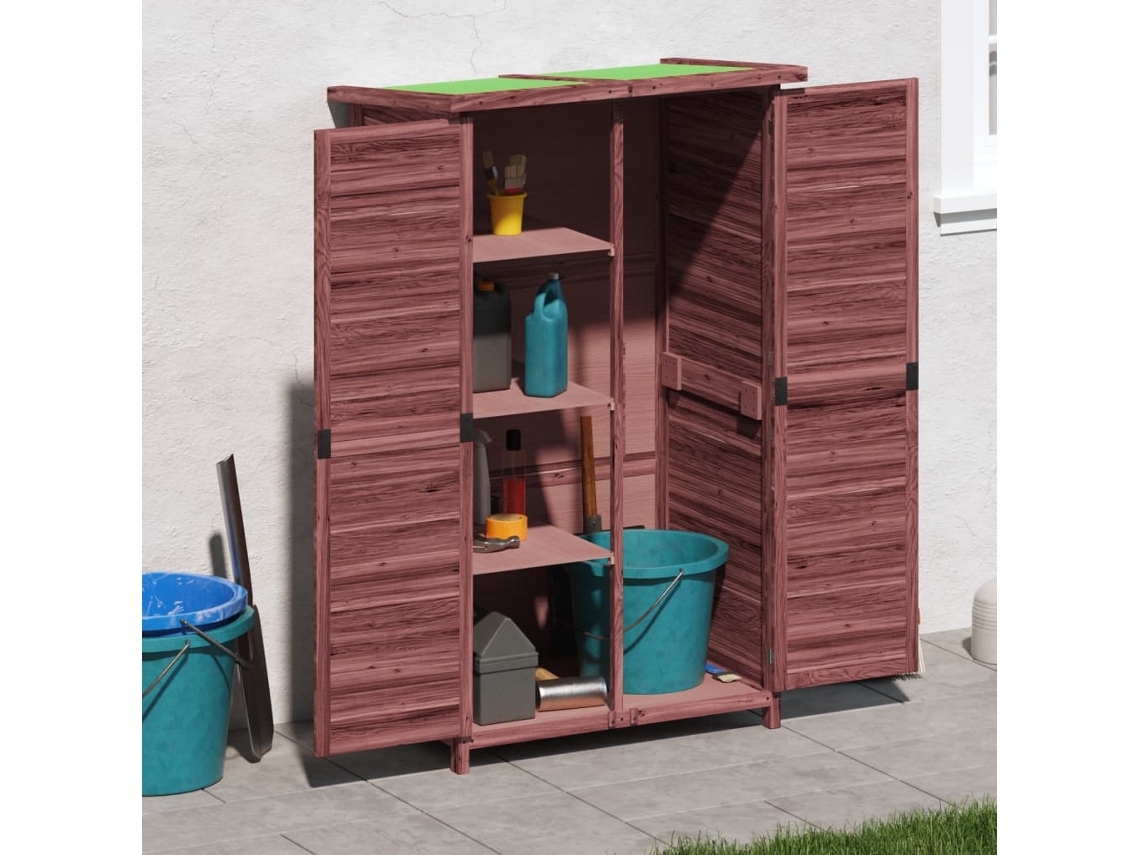 Vidaxl Abrigo P/ Ferramentas Jardim 83x57x140 Cm Pinho Maciço Cor Moca