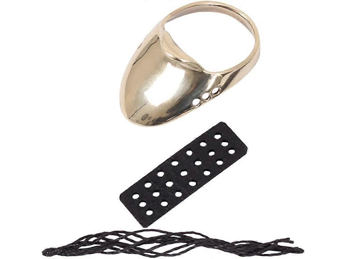Rebe-anel De Cobre Para Arqueiro Protetor De Polegar Tamanho 20 Dourado Design Ergonômico Para Arqueiro Tradicional Oriental Durável Tamanho 2 Oro