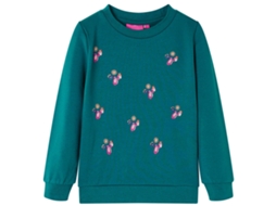 Sweatshirt Para Criança Verde-escuro 128