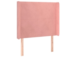 Headboard, Headboards Vidaxl Cor-de-rosa Veludo (103 X 16 X 118/128 Cm)