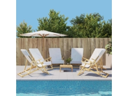 Vidaxl Toalhas De Praia 6 Pcs 60x135 Cm Tecido 400 Gsm Branco