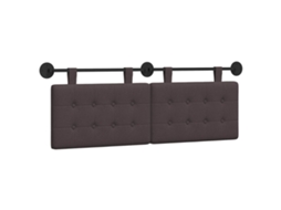 Conjunto 1 Cabeceira De Quarto Vidaxl Castanho Tecido (150 X 55 X 5 Cm)