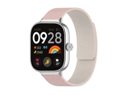 Bracelete para Redmi Watch 6 / 5 / 4 XIAOMOYU em silicone macio com textura de lichia rosa estelar