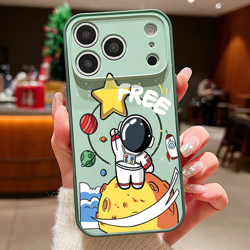 (verde) Capa Magnética Fofa Com Estampa De Astronauta Para Iphone 14 Pro, Resistente A Impactos.